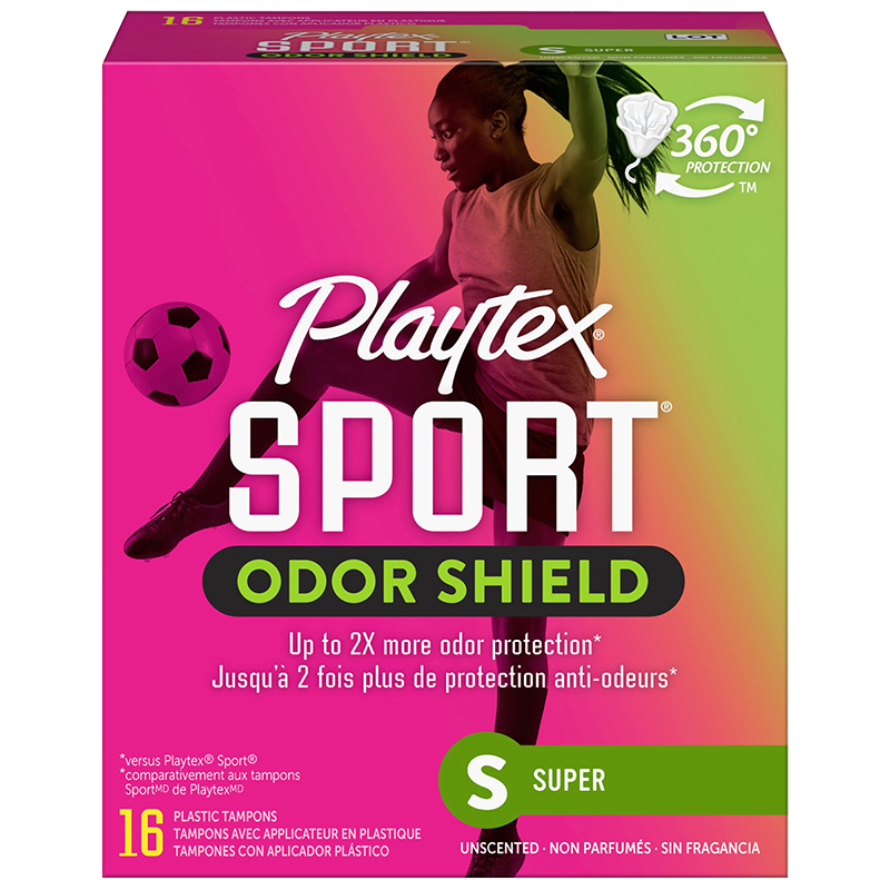 Playtex Sport Odor Shield Plastic Tampon Unscented - Super - 16s