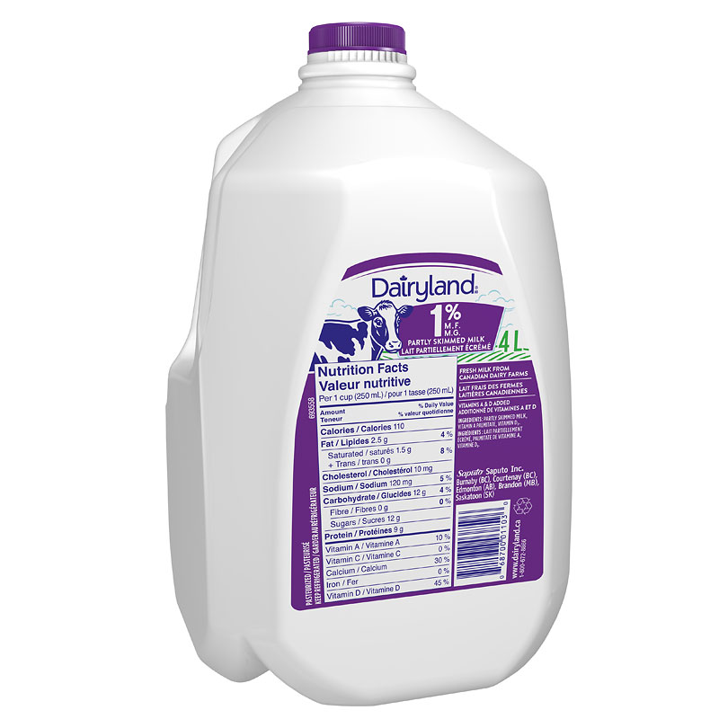 Dairyland 1% Milk - 4L