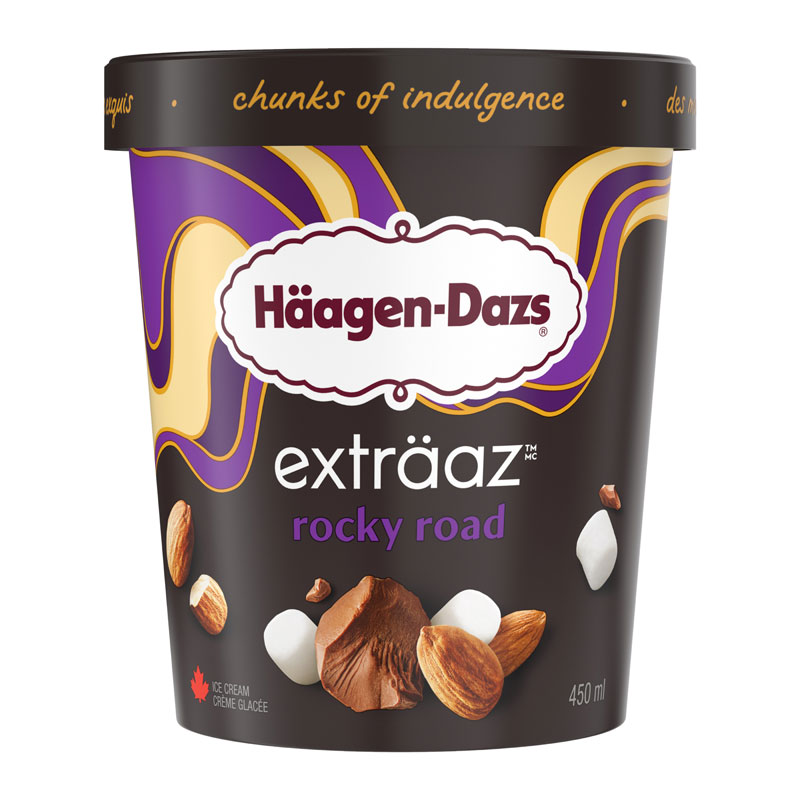 Haagen-Dazs extraaz Ice Cream - Rocky Road - 450ml