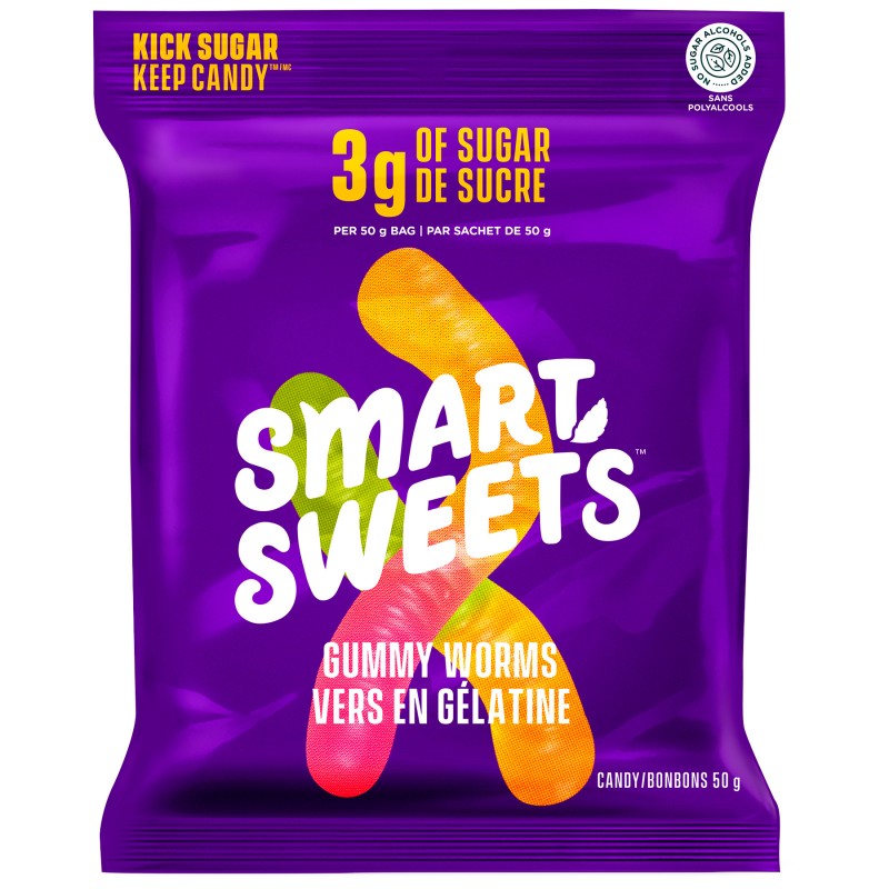 Smart Sweets Gummy Worms - 50g