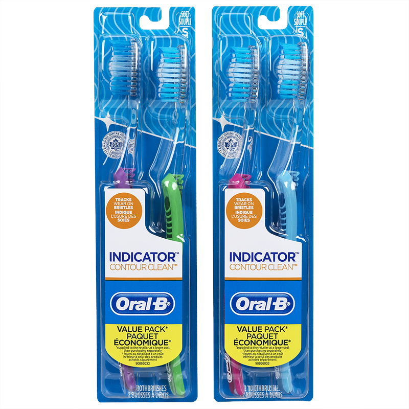 Oral-B Indicator Contour Clean Toothbrushes Assorted - Soft - 2s