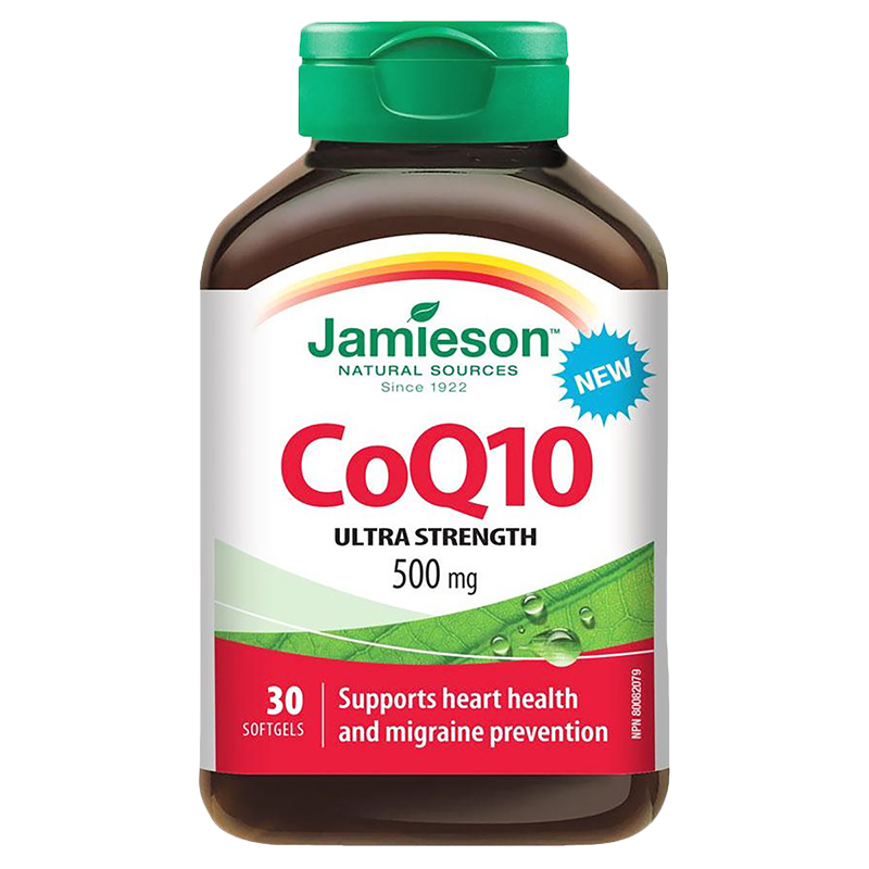 Jamieson CoQ10 Ultra Strength 500mg - 30 Softgels