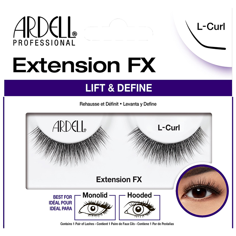 Ardell Professional Extension FX Lift & Define False Lashes - L-Curl Black - 1 pair