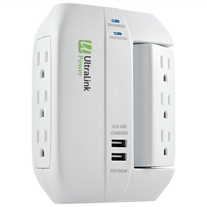 UltraLink 6 Outlets Power Plug - White - PSV100W