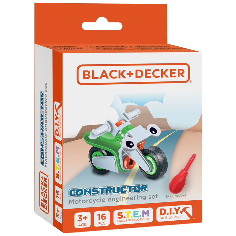 Black and Decker Constructor Motorcycle Engineering Set - 16 Piece