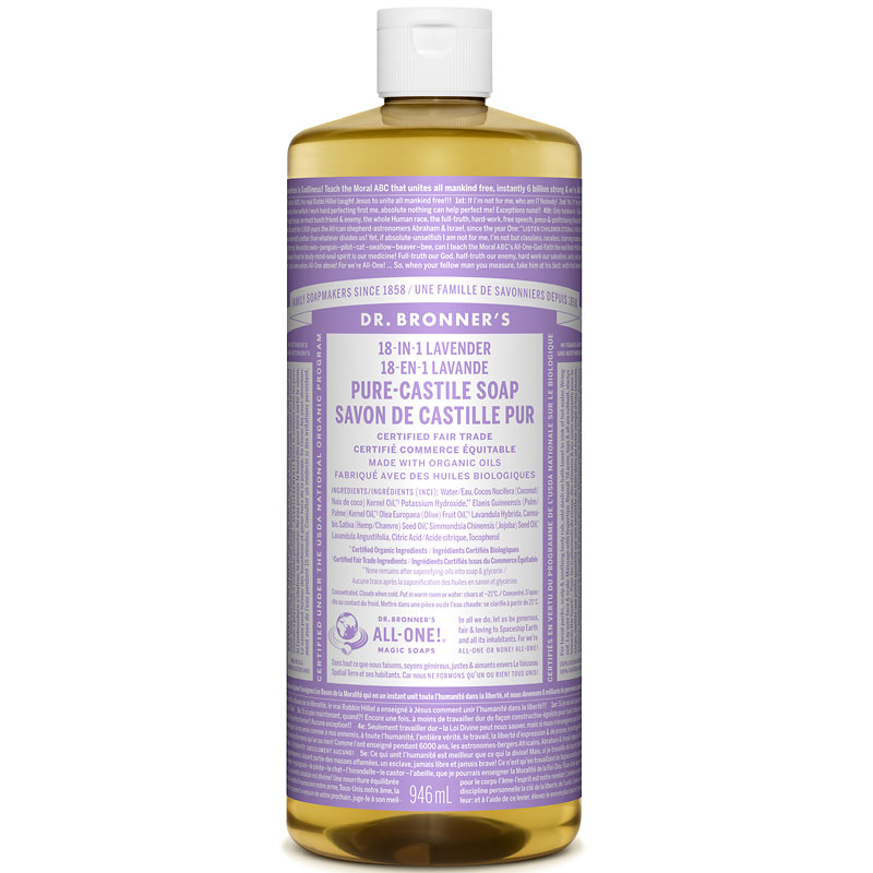 Dr. Bronner's 18-IN-1 Pure-Castile Liquid Soap - Lavender - 946ml