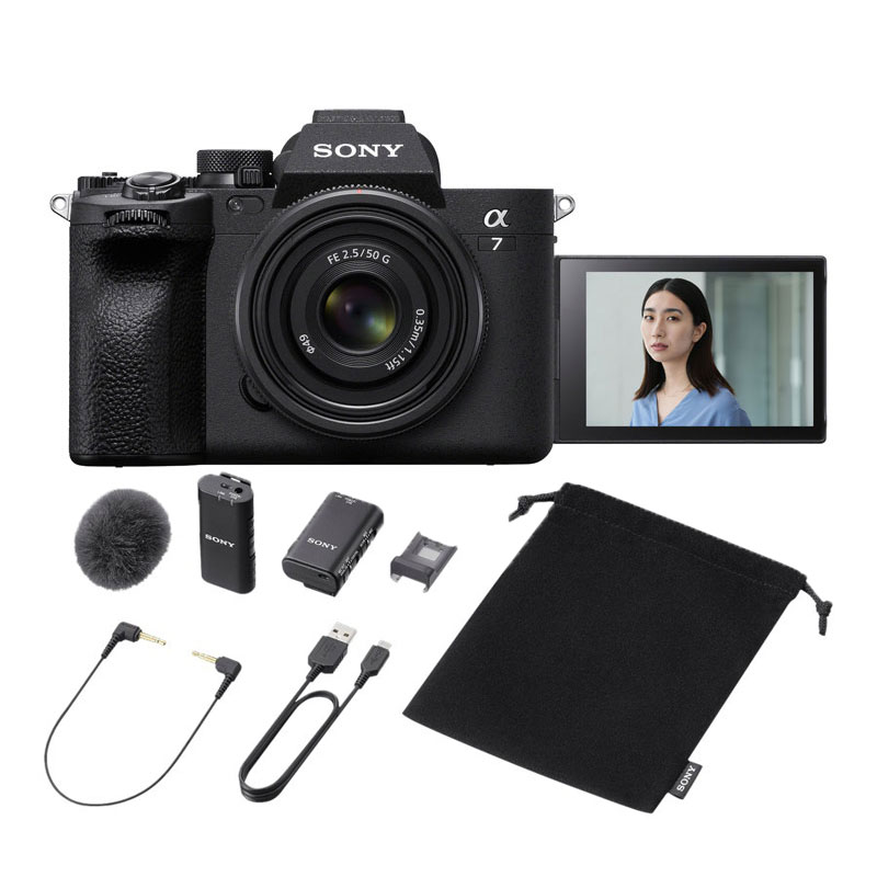 Sony Alpha A7 IV Full-Frame Mirrorless Camera with 28-70mm Lens and Sony Wireless Microphone System - PKG #42141