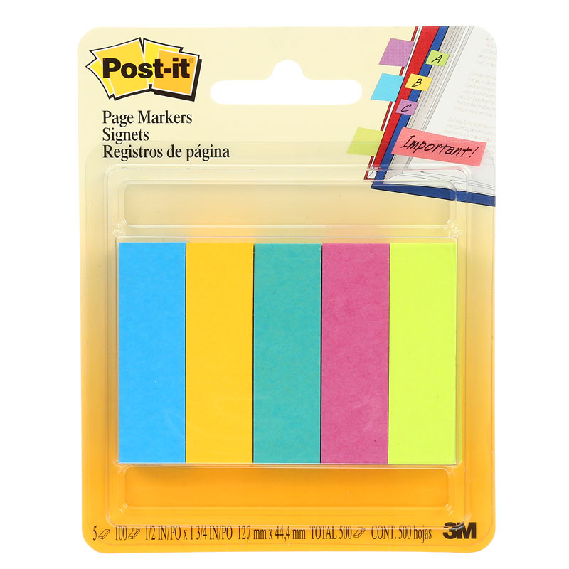 3M Post-it Notes Page Markers - 5 pack