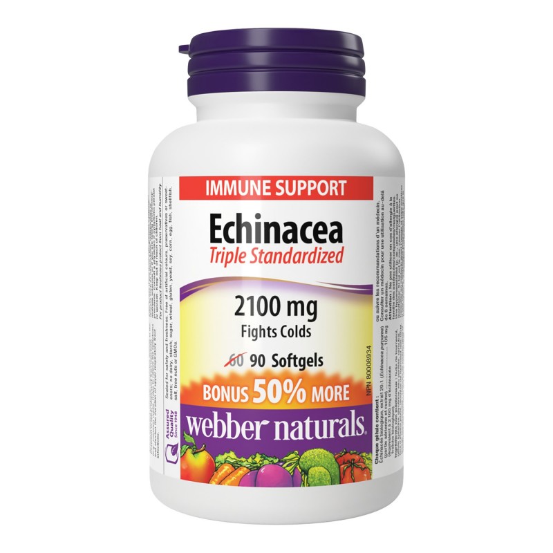 Webber Naturals Triple Standardized Echinacea Softgels - 2100 mg - 90's