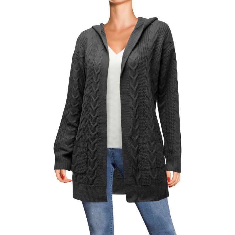 Guilty Ladies Hooded Cardigan with Pockets