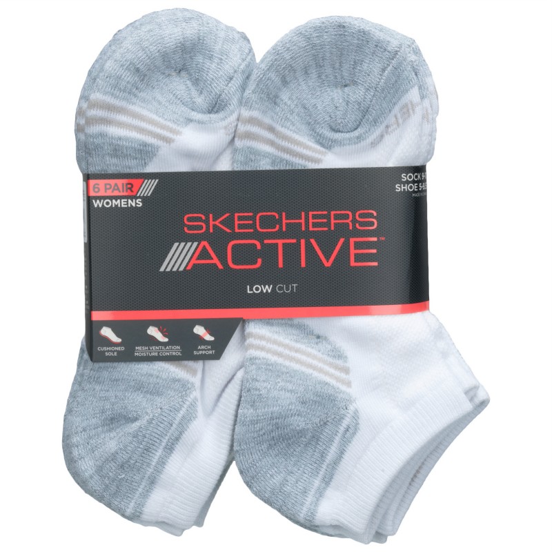 Skechers Women's Half Terry Low Cut Socks - 6 pack