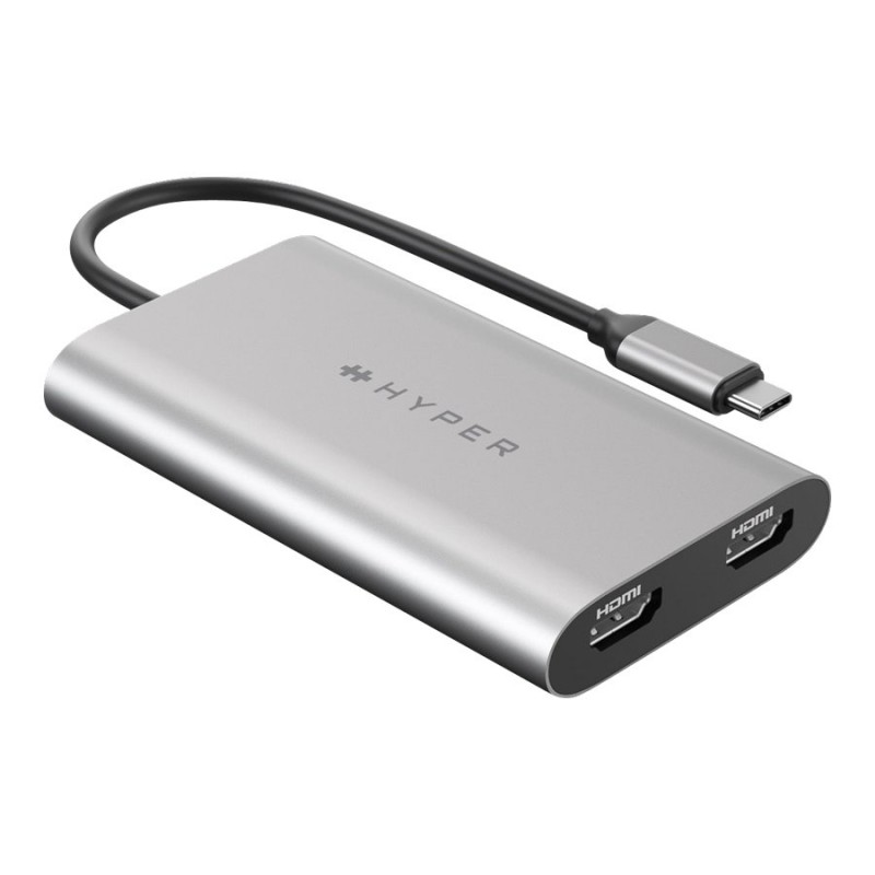 HyperDrive Dual HDMI USB-C Adapter - Space Gray - HDM1