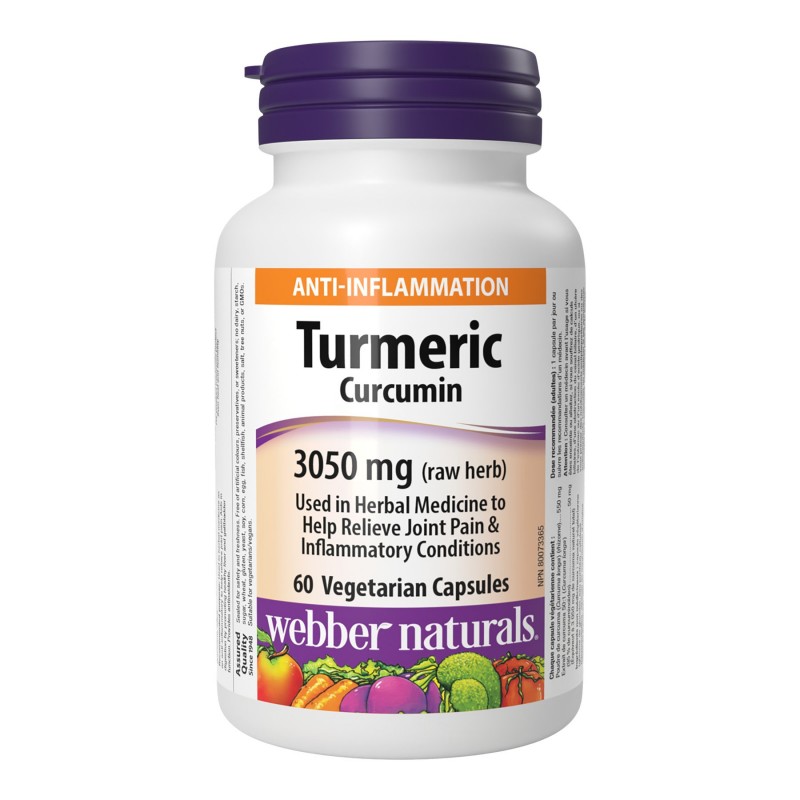 Webber Naturals Turmeric Curcumin Vegetarian Capsules - 3050mg - 60's
