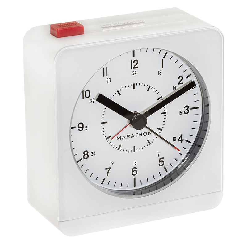 Marathon Desk Alarm Clock - White - CL030053WH