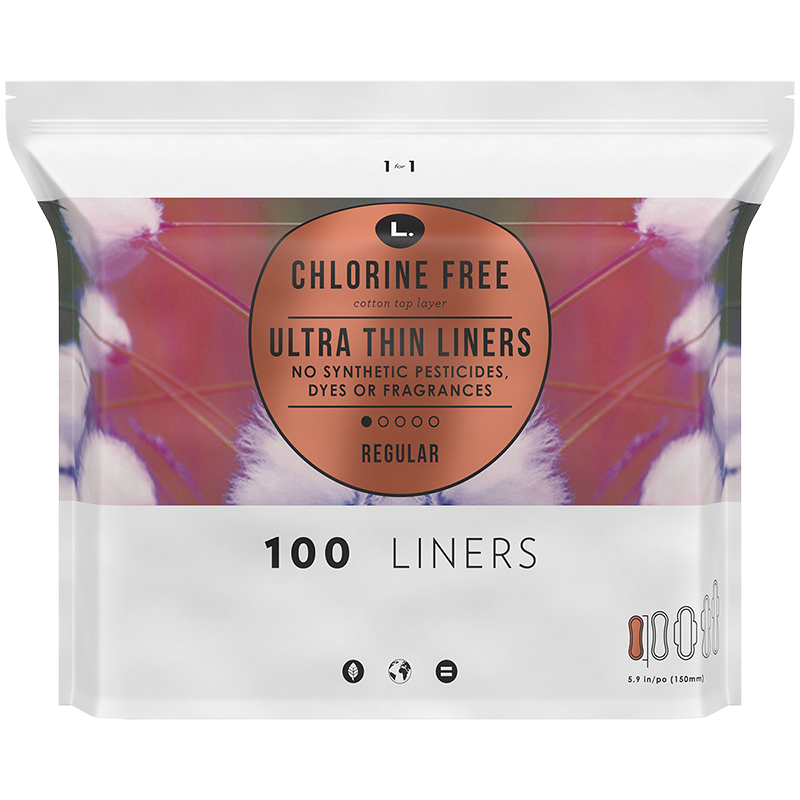 L. Chlorine Free Ultra Thin Pads Liners - Regular - 100s