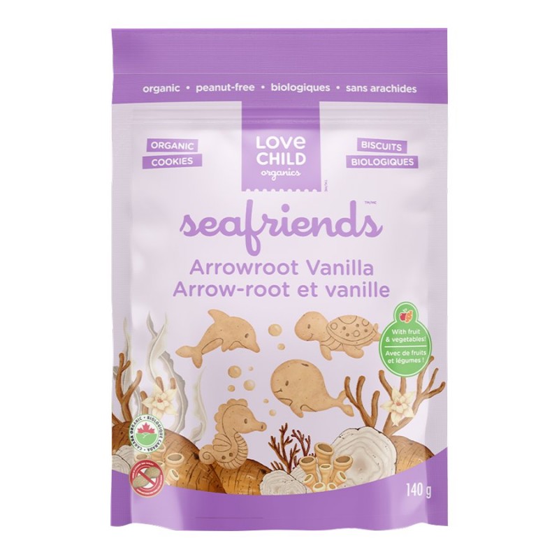Love Child Organics Sea Friends Cookies - Arrowroot Vanilla - 140g