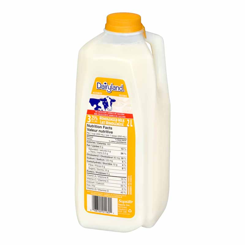 Dairyland 3.25% Homogenized Milk - 2L