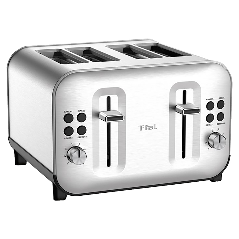 T Fal Element 4 Slice Toaster Stainless Steel Tf684d50