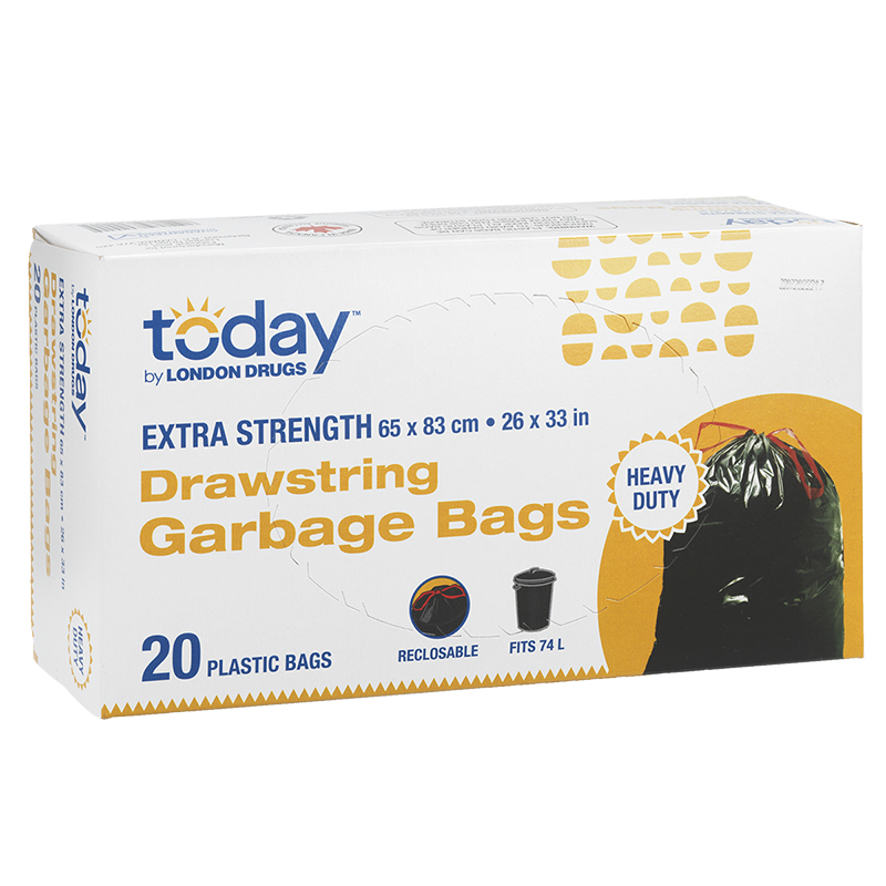 Today by London Drugs Garbage Bags with Drawstring Closure - 20s