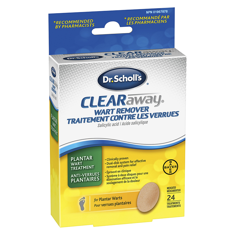 Dr. Scholl's Clear Away Plantar Wart Remover System for Feet - 24 applications
