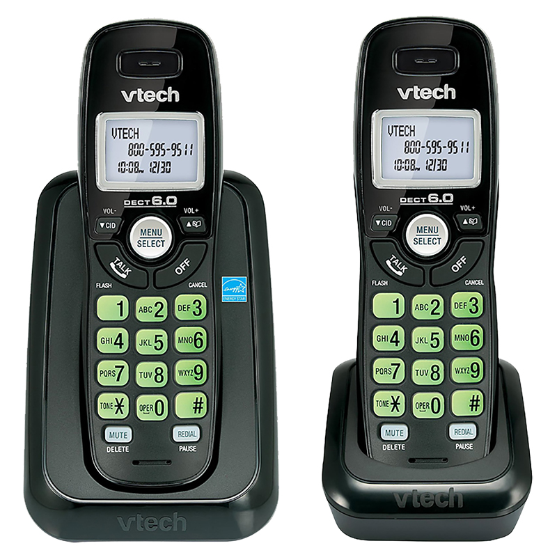 VTech Cordless Phone with Caller ID/Call waiting - Black - CS611421
