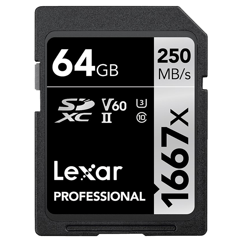 Lexar Professional 1667x SD Card - 64GB - LSD64CBNA1667