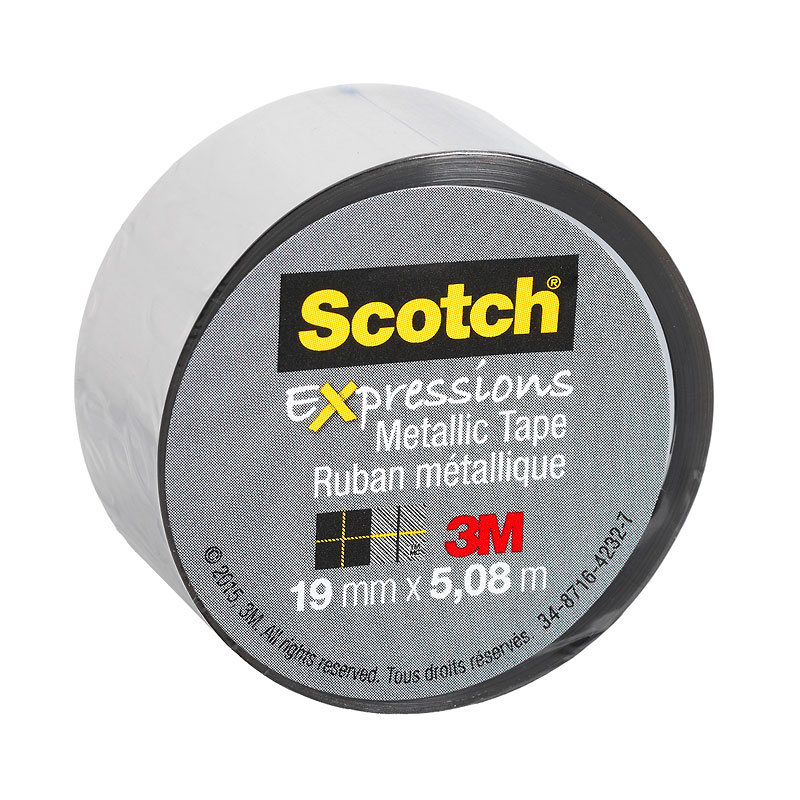 3M Scotch Expressions Metallic Tape - Silver - 19mm x 5.08M