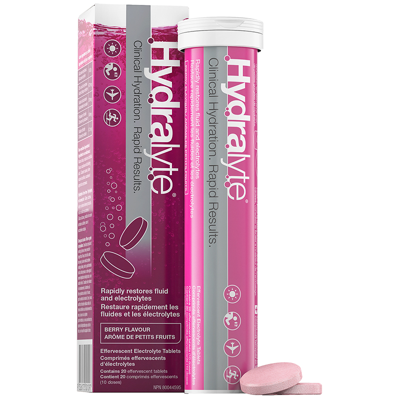 Hydralyte Effervescent Electrolyte Tablets - Berry - 20's