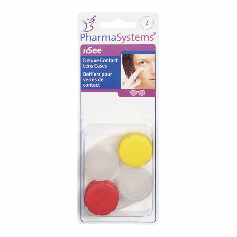 PharmaSystems Deluxe Contact Lens Cases - 2 pack
