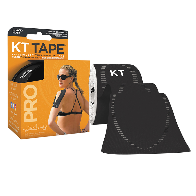 KT Tape Elastic Sports Tape Pro - Black - 20s
