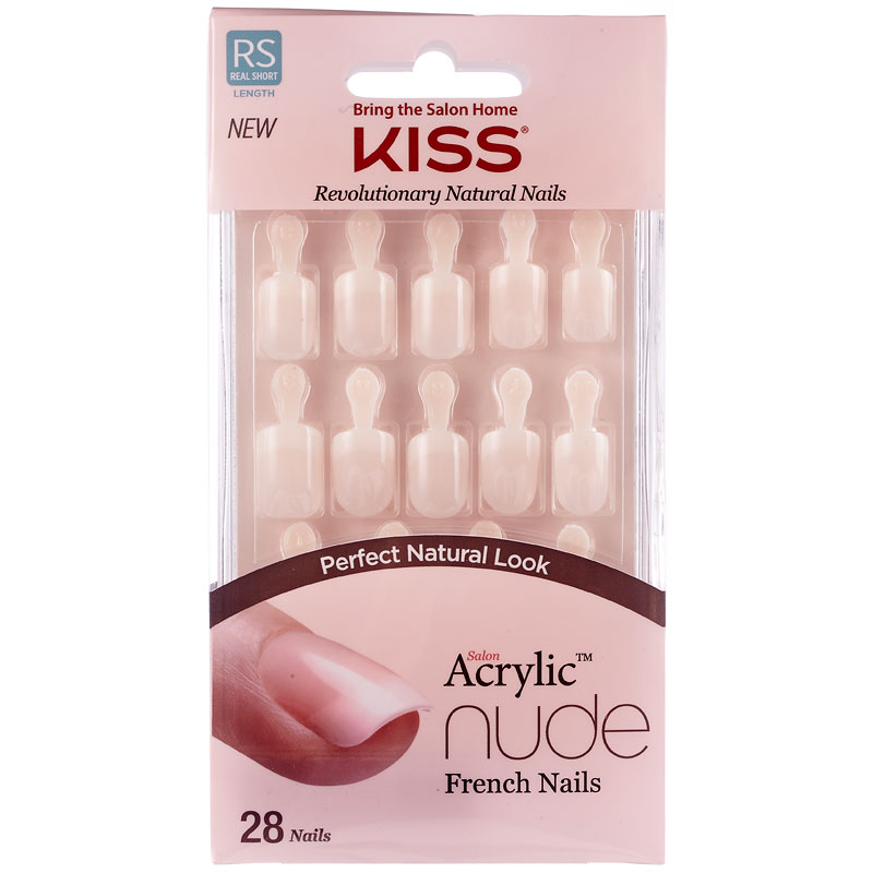 Kiss Salon Acrylic Nude French Nails - Breathtaking
