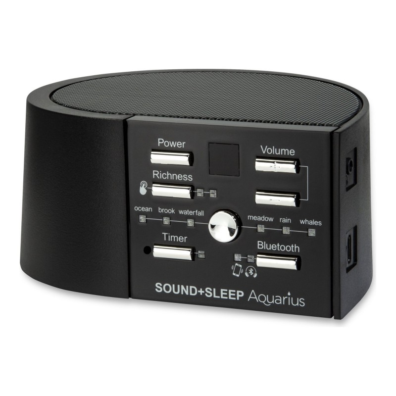Sound+Sleep Aquarius Portable Wireless Speaker - Black/Silver - ASM1029