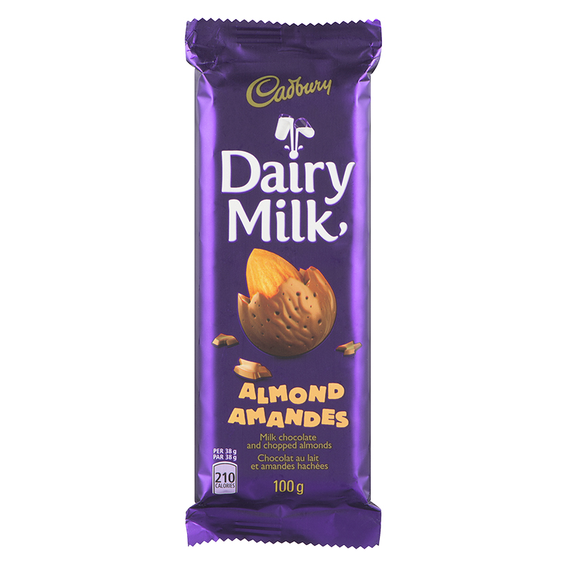 Cadbury Dairy Milk Chocolate Bar - Almond - 100g