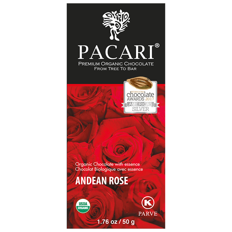 Pacari Organic Chocolate Bar - Andean Rose - 50g