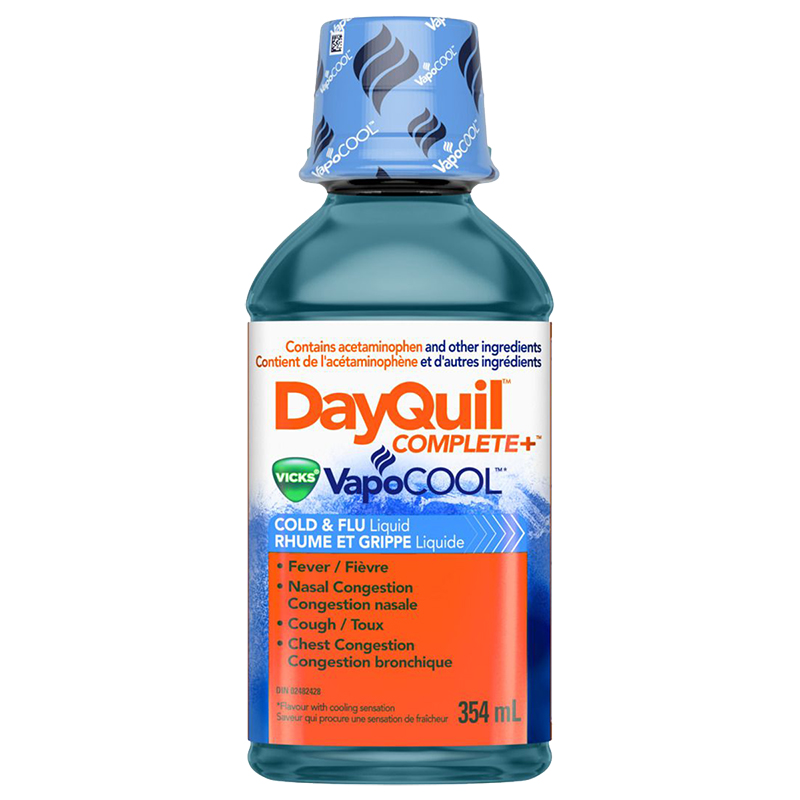 Vick DayQuil Complete+ VapoCOOL Cold & Flu Liquid - 354ml