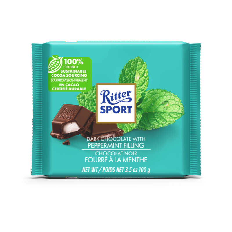 Ritter Sport - Dark Chocolate with Peppermint Filling - 100g
