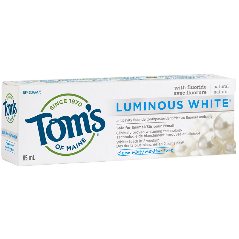 Tom's of Maine Natural Toothpaste Luminous White - Clean Mint - 85ml