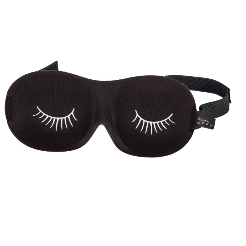 Bucky 40 Blinks Ultralight Eyelash Eye Mask for Sleep and Travel - Black