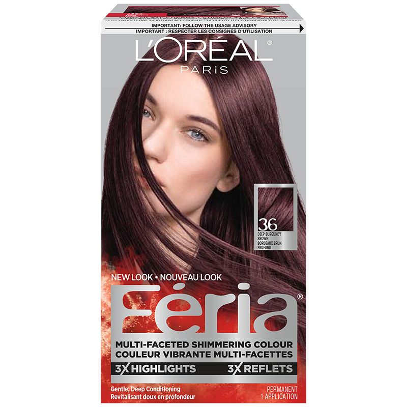 L'Oreal Feria Hair Colour - 36 Deep Burgundy Brown