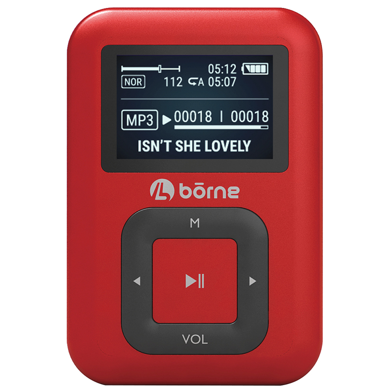 Borne 4GB Clip MP3 Player - Red - MP3204R | London Drugs