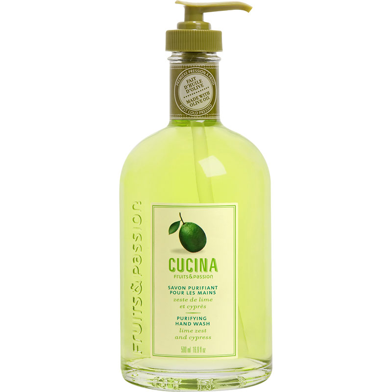 Fruits & Passion Cucina Hand Soap - Lime Zest and Cypress - 500ml. 