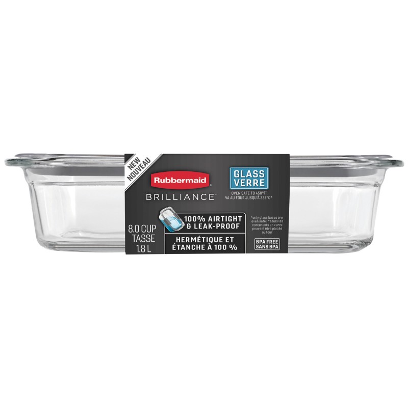 Rubbermaid Brilliance Glass Container - Large - 1.2L