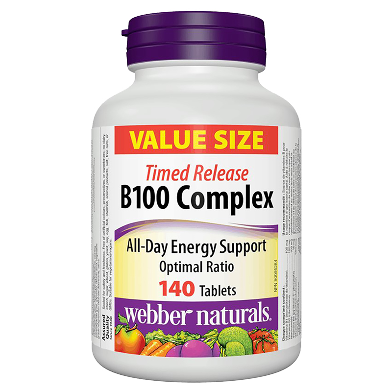 Webber Naturals Vitamin B100 Complex - Timed Release - 140s