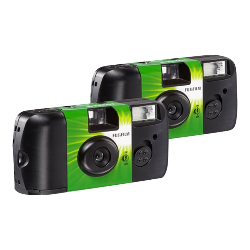 Fujifilm QuickSnap Flash 400 Single-Use Camera - Green/Black - 2's - 7032835