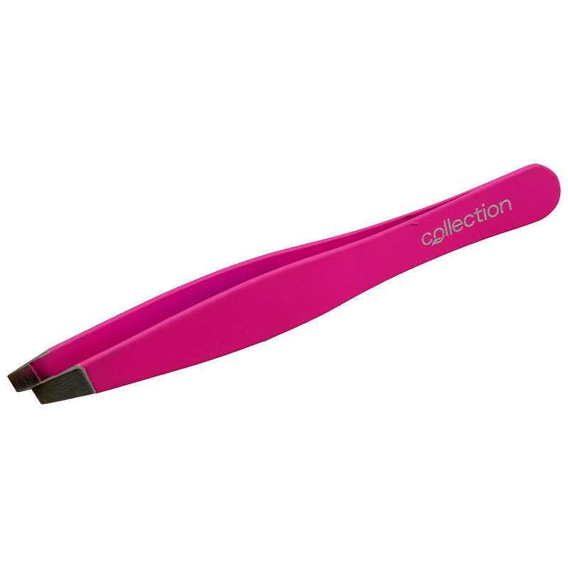 Collection Premium by London Drugs Stainless Steel Slant Tip Tweezers - Pink - 95-2640
