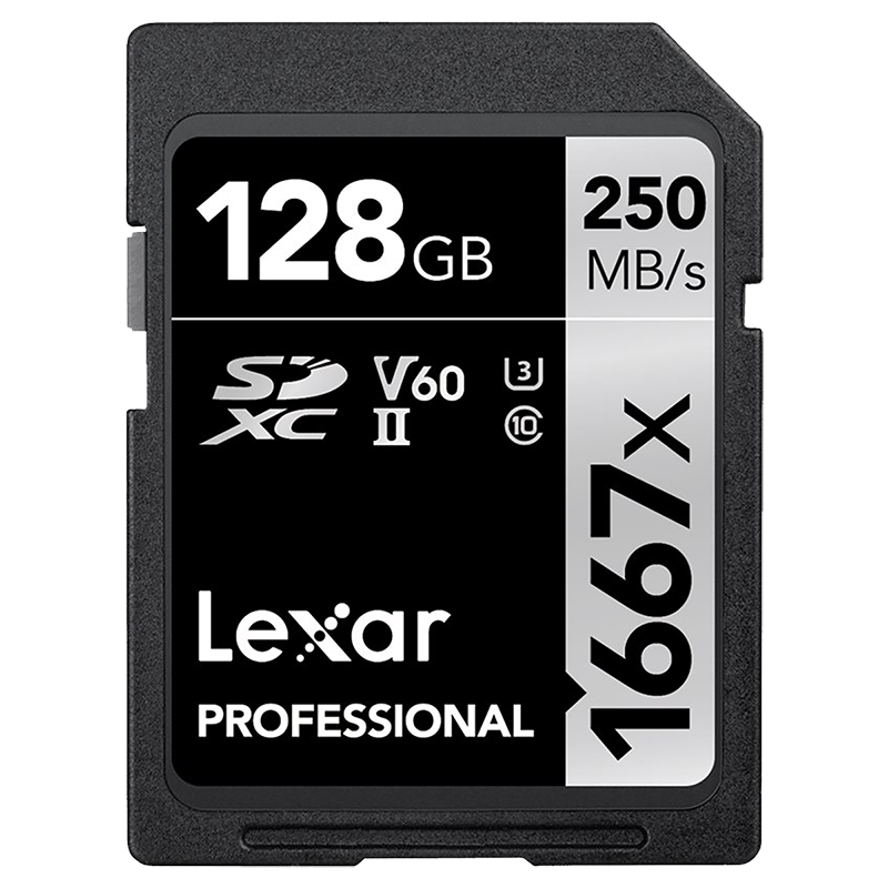 Lexar Professional 1667x SD Card - 128GB - LSD128CBNA1667