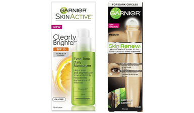 Garnier skincare products